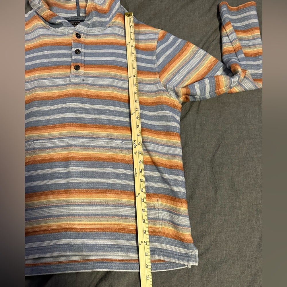 Pendleton Lrg Men's Serape Stripe Popover Hoodie - Picture 6 of 9
